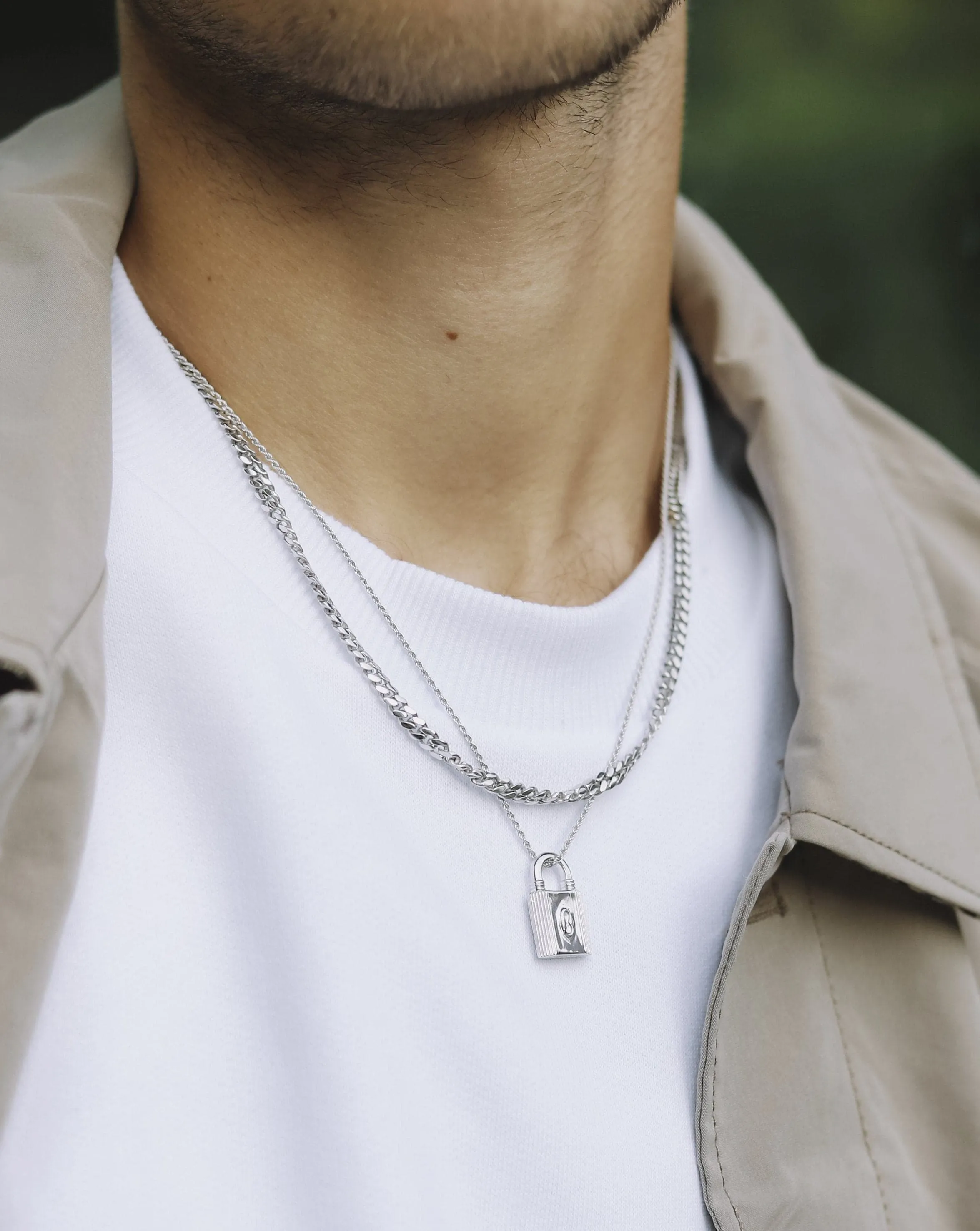 Men's Round Curb Chain Necklace