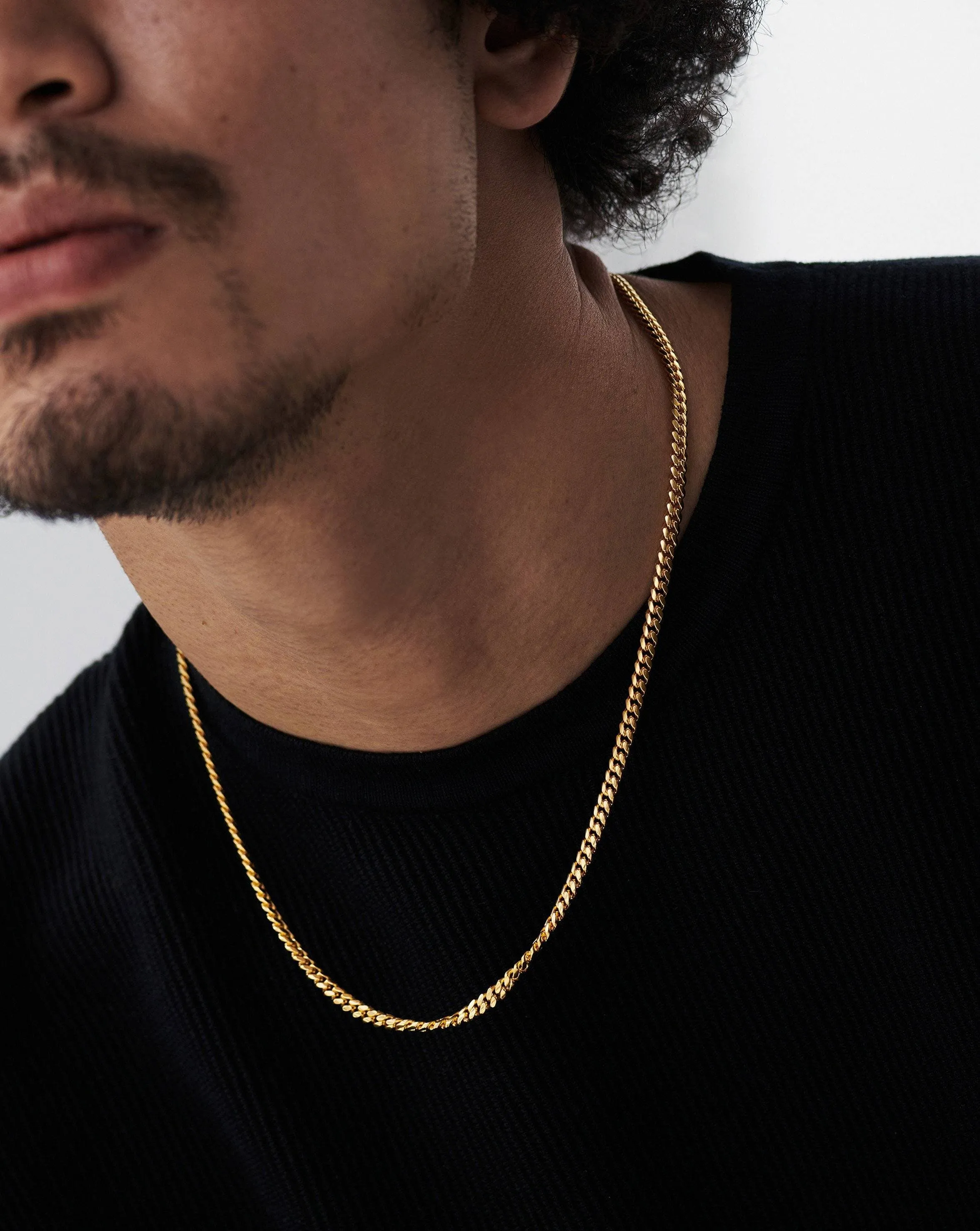 Men's Round Curb Chain Necklace