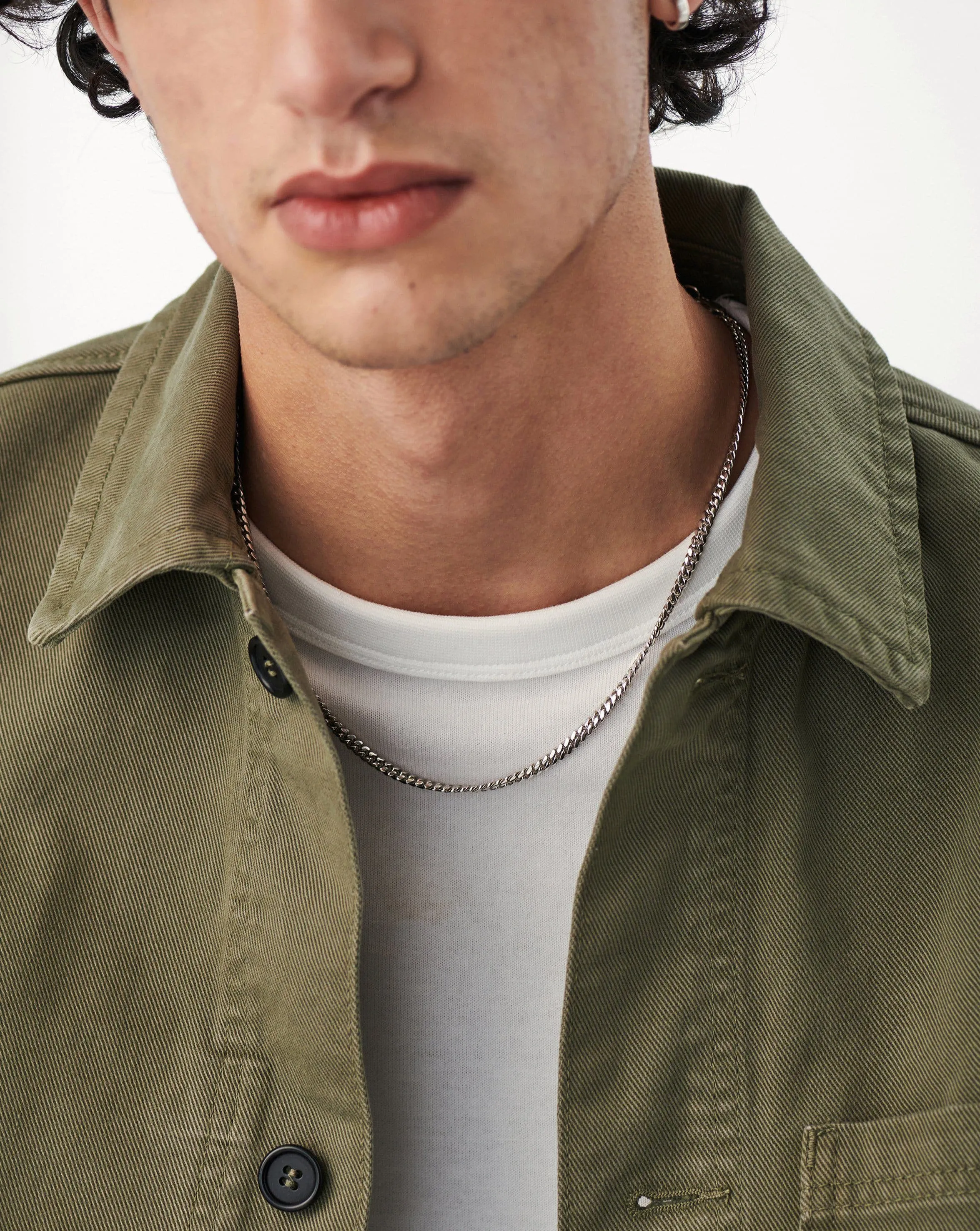 Men's Round Curb Chain Necklace