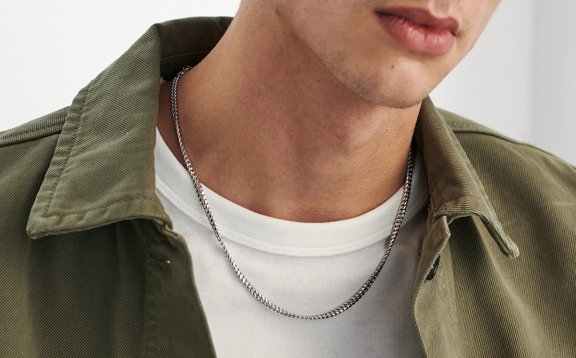 Men's Round Curb Chain Necklace