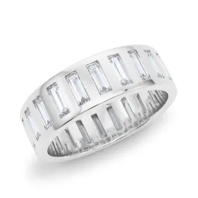 Men's Vertical Baguette Diamond Band