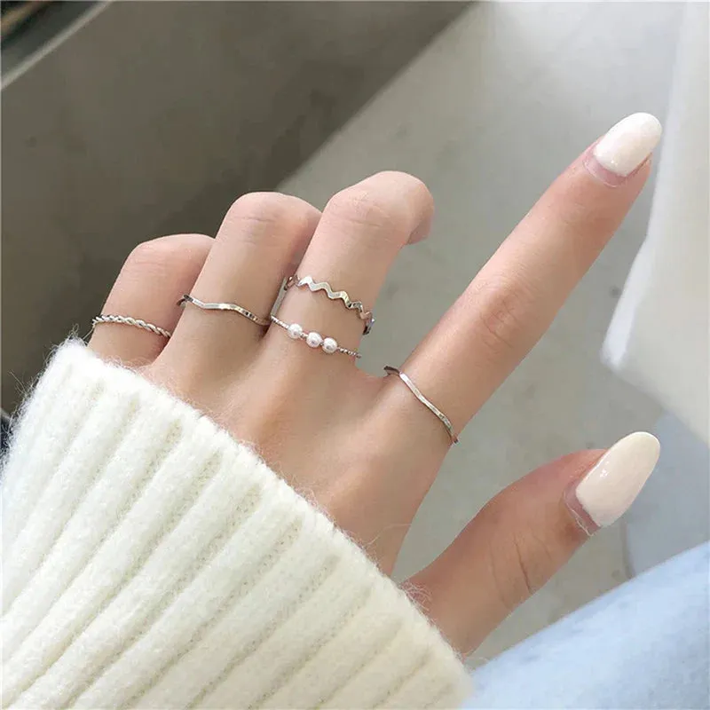 Metal Hollow Round Opening Women's Party Ring