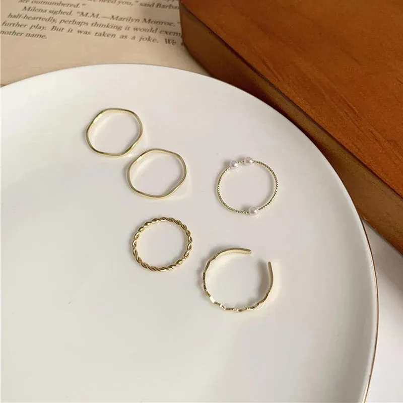 Metal Hollow Round Opening Women's Party Ring