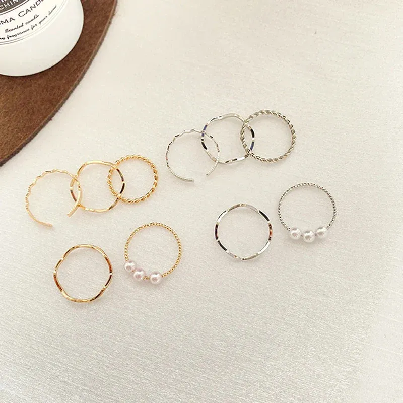 Metal Hollow Round Opening Women's Party Ring