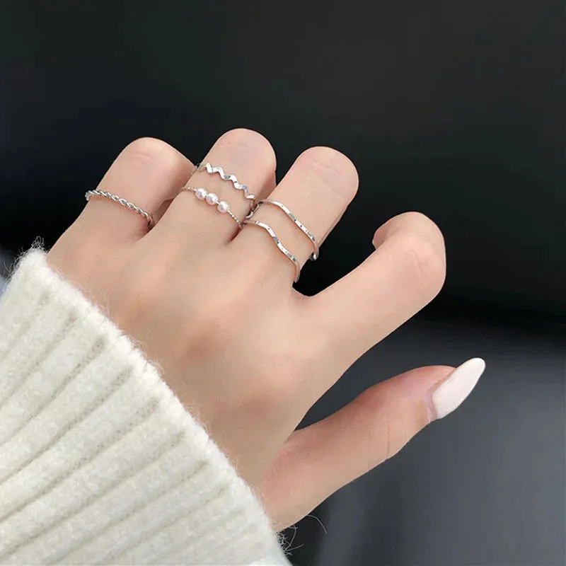 Metal Hollow Round Opening Women's Party Ring