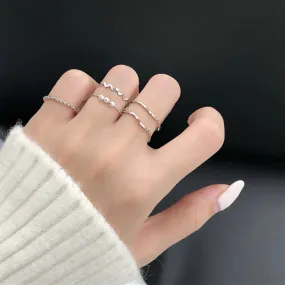 Metal Hollow Round Opening Women's Party Ring
