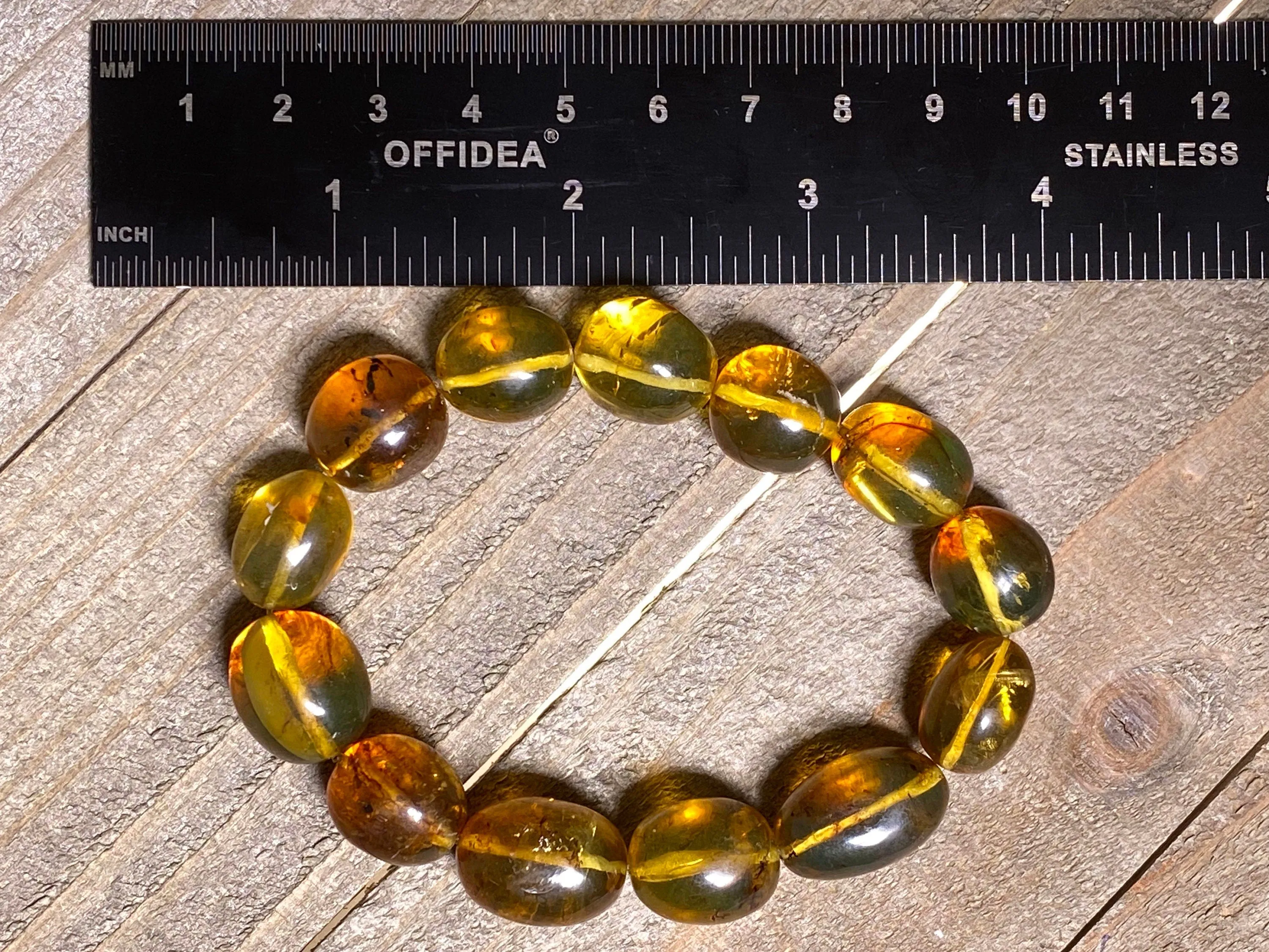 Mexican AMBER Crystal Bracelet - Beaded Bracelet, Handmade Jewelry, Healing Crystals and Stones, 48245