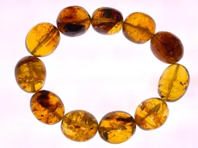 Mexican AMBER Crystal Bracelet - Beaded Bracelet, Handmade Jewelry, Healing Crystals and Stones, 48266