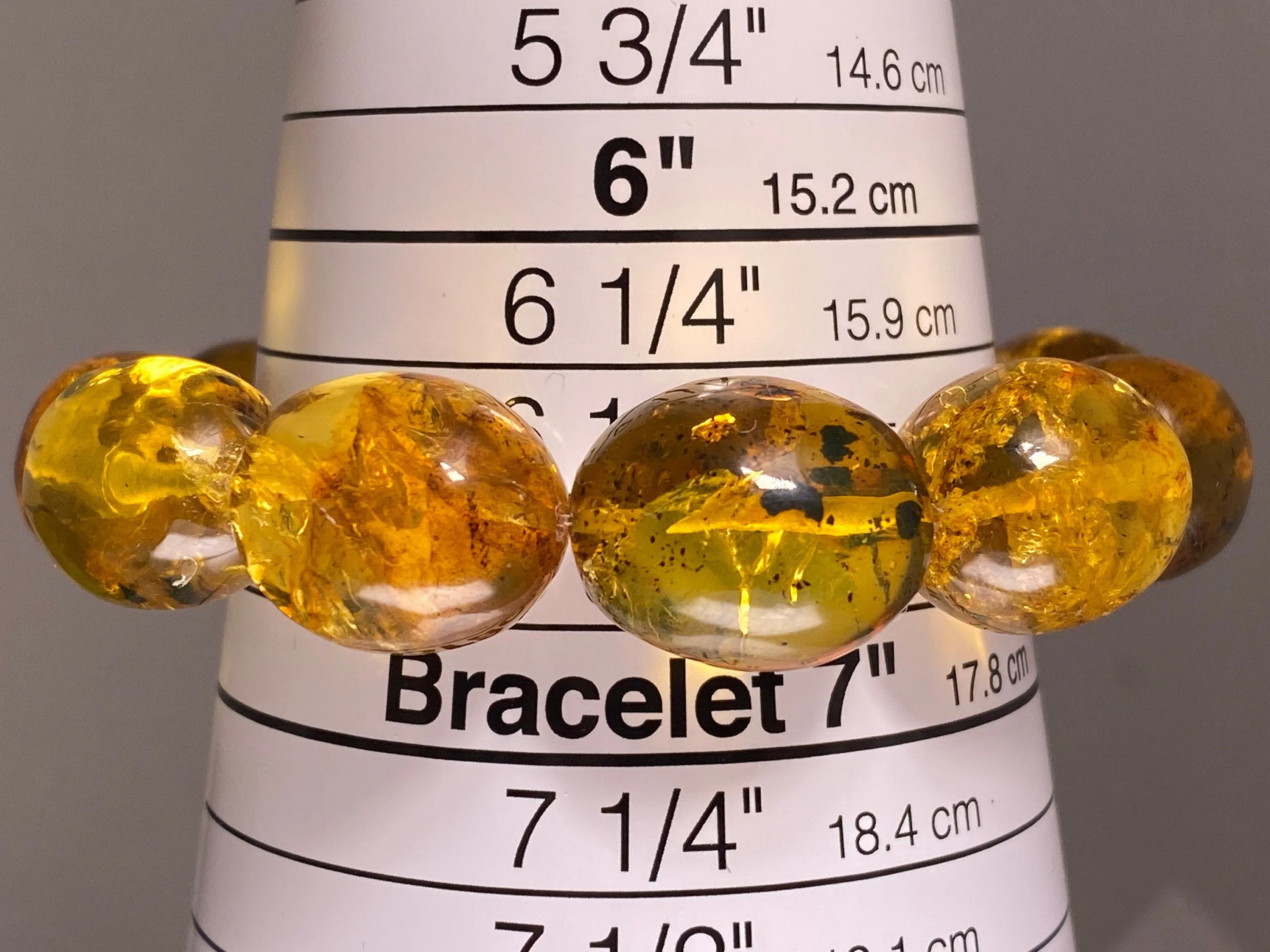 Mexican AMBER Crystal Bracelet - Beaded Bracelet, Handmade Jewelry, Healing Crystals and Stones, 48266