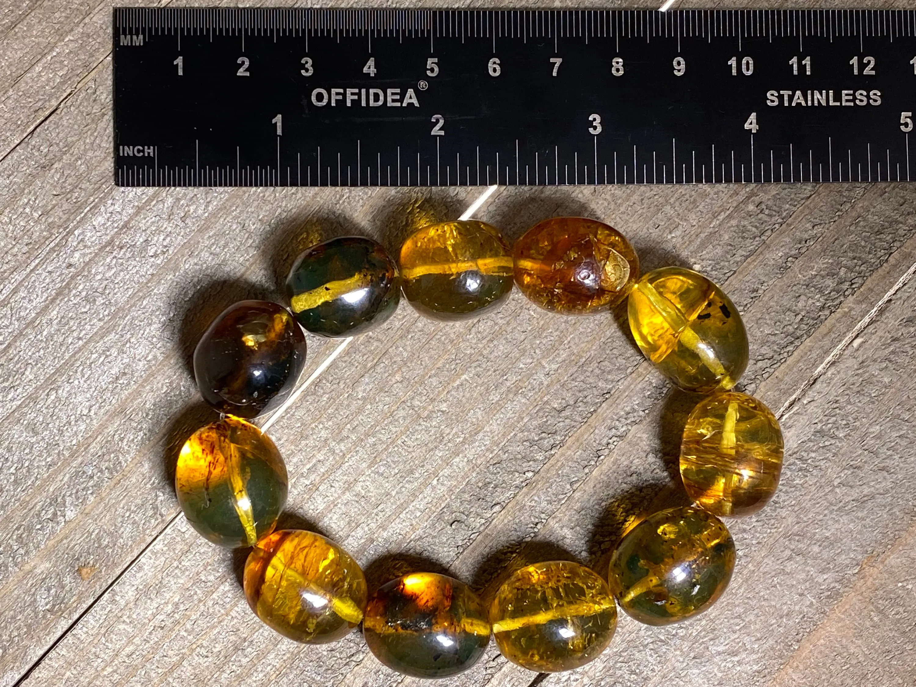 Mexican AMBER Crystal Bracelet - Beaded Bracelet, Handmade Jewelry, Healing Crystals and Stones, 48266
