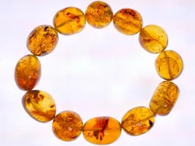 Mexican AMBER Crystal Bracelet - Beaded Bracelet, Handmade Jewelry, Healing Crystals and Stones, 48274