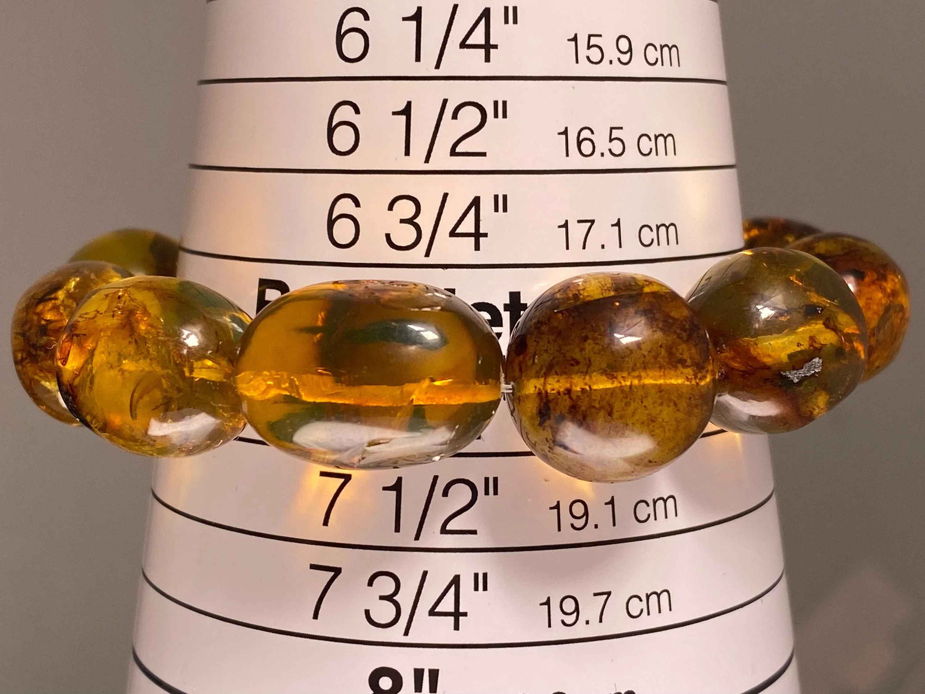 Mexican AMBER Crystal Bracelet - Beaded Bracelet, Handmade Jewelry, Healing Crystals and Stones, 48274