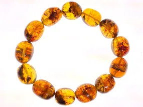 Mexican AMBER Crystal Bracelet - Beaded Bracelet, Handmade Jewelry, Healing Crystals and Stones, 48286