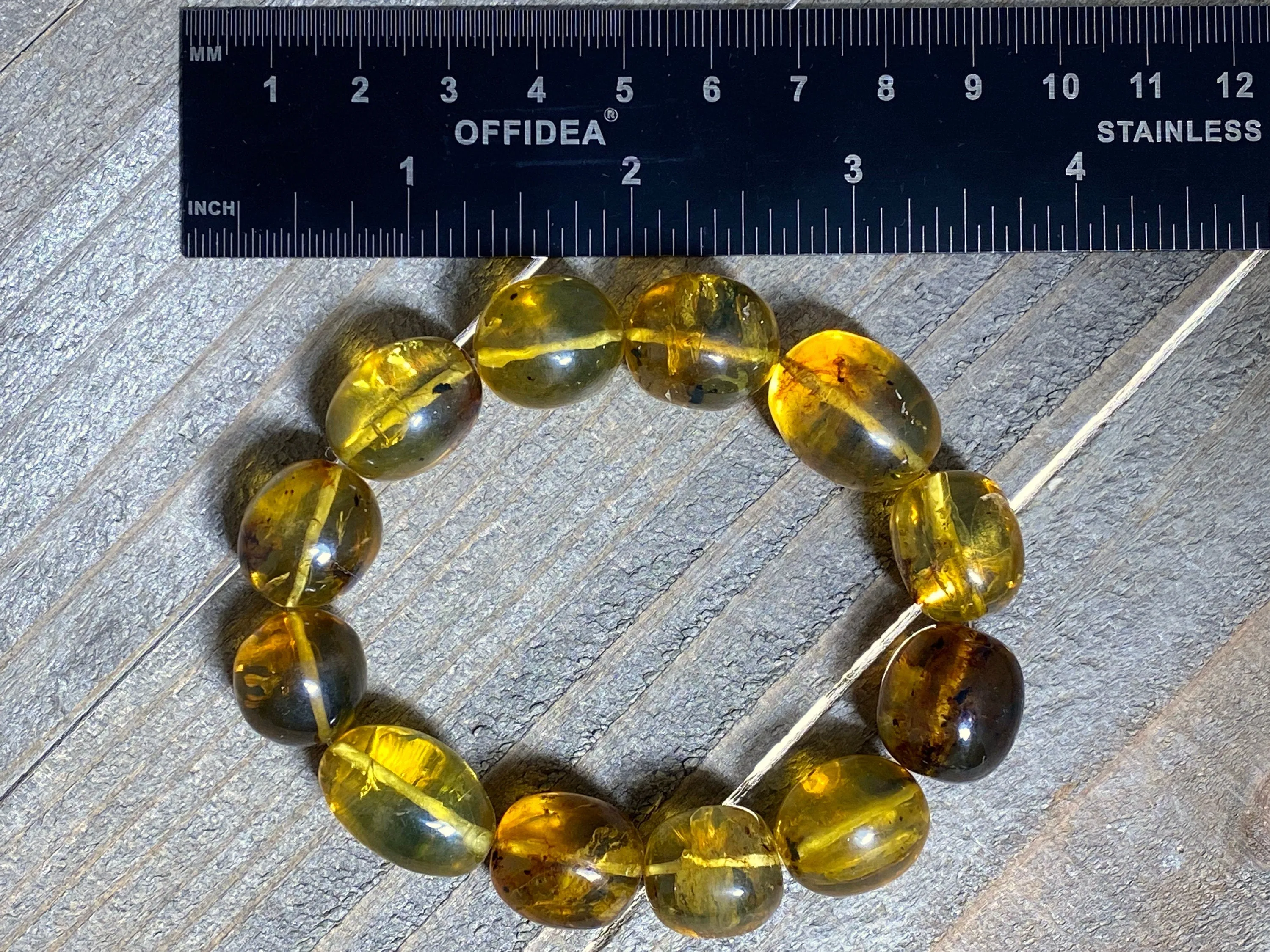 Mexican AMBER Crystal Bracelet - Beaded Bracelet, Handmade Jewelry, Healing Crystals and Stones, 48291