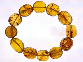 Mexican AMBER Crystal Bracelet - Beaded Bracelet, Handmade Jewelry, Healing Crystals and Stones, 48291