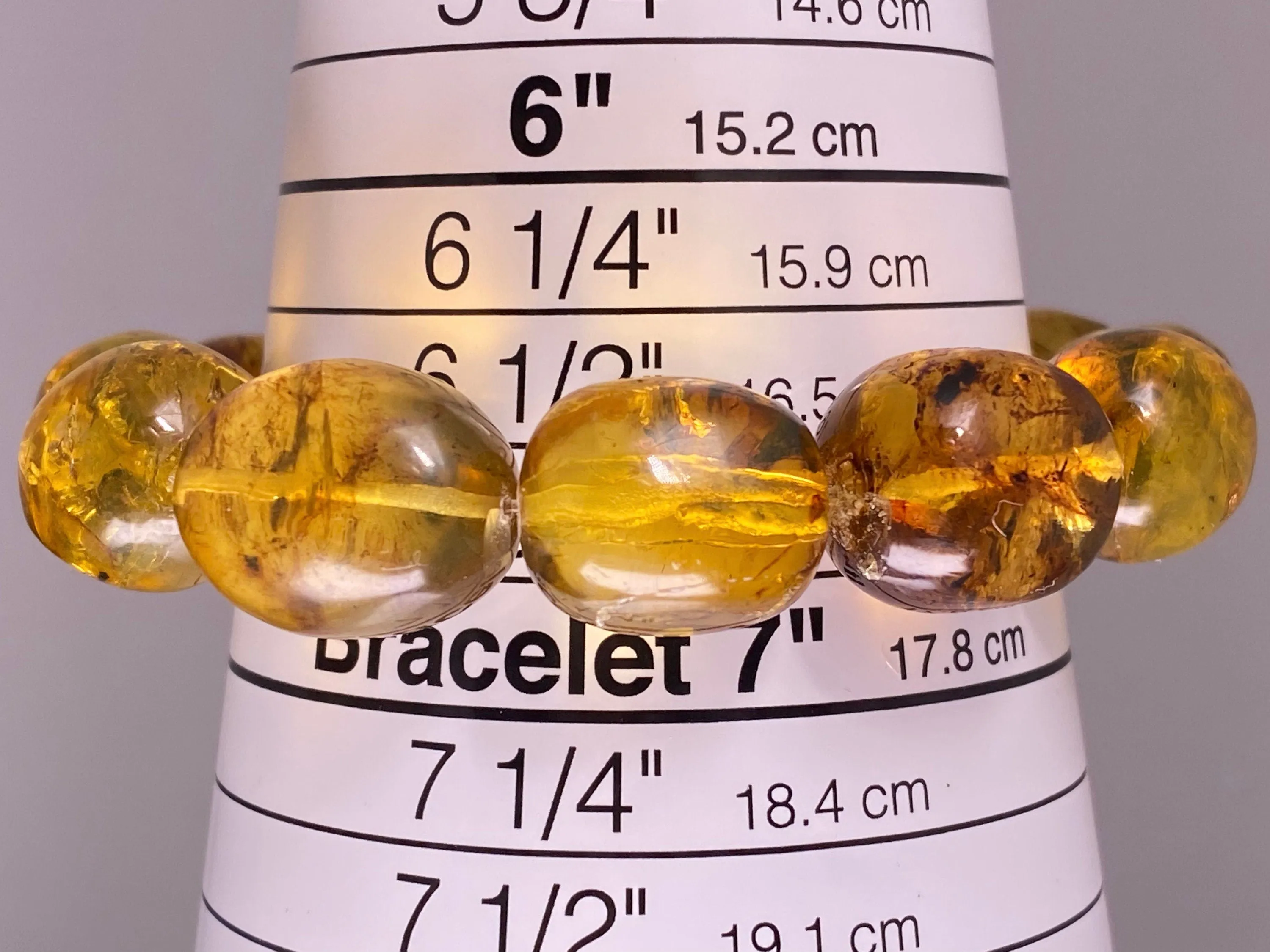 Mexican AMBER Crystal Bracelet - Beaded Bracelet, Handmade Jewelry, Healing Crystals and Stones, 48291