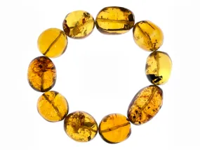 Mexican AMBER Crystal Bracelet - Beaded Bracelet, Handmade Jewelry, Healing Crystals and Stones, 48450