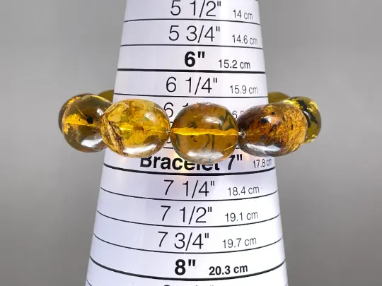 Mexican AMBER Crystal Bracelet - Beaded Bracelet, Handmade Jewelry, Healing Crystals and Stones, 48450