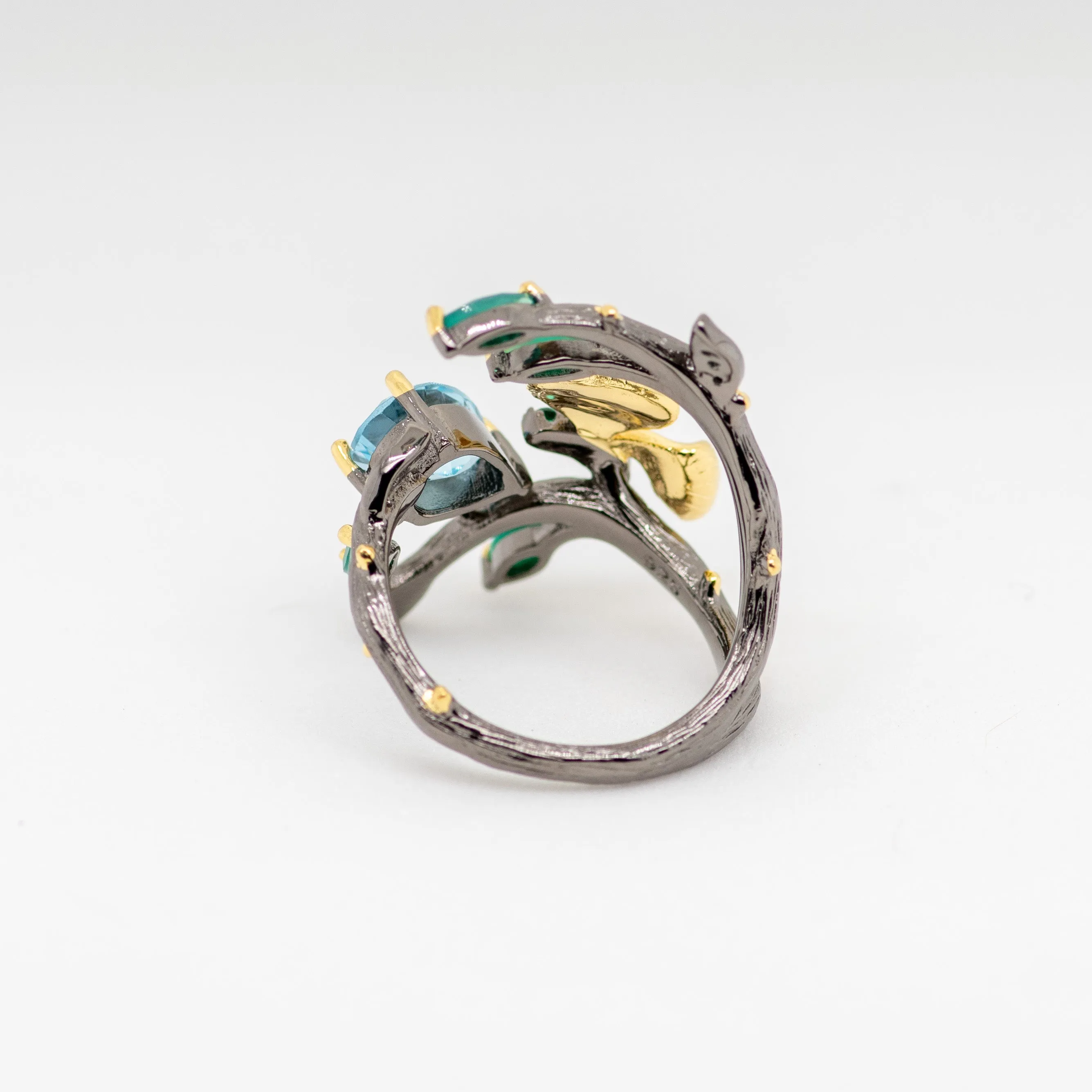 Monarch Sky Blue Topaz Ring in Sterling Silver