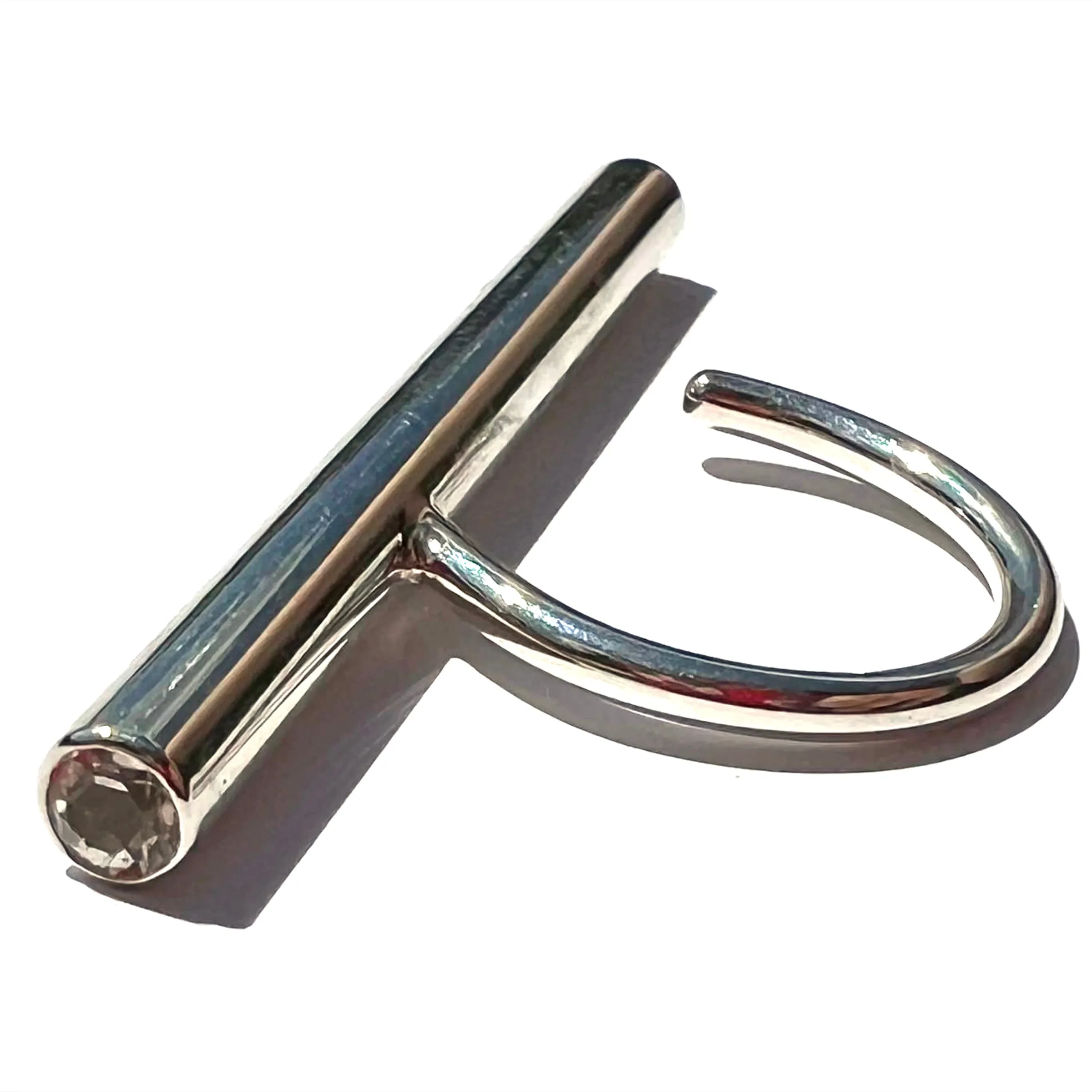 MPR x NU/NUDE Tuyau XL Ring with Stones