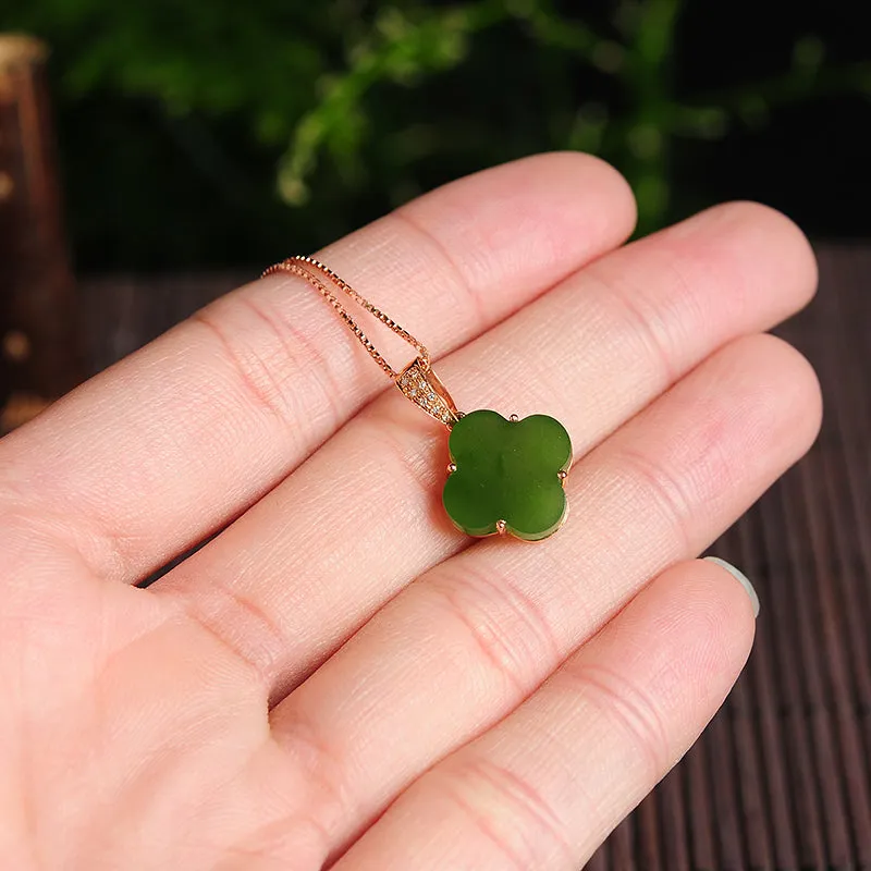Natural Jade Pendant Nephrite Gold Pendant PT137