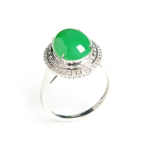 Natural Jade Ring Jadeite Gold Ring RG10