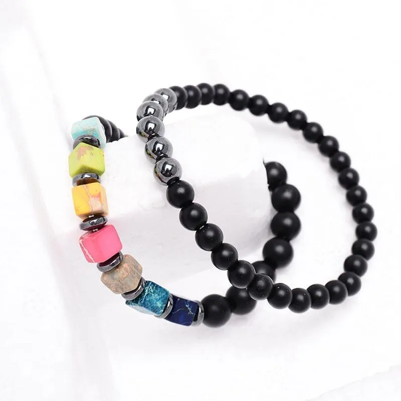 Natural Stone Couple Bracelet Set Spiritual Energy Bracelet