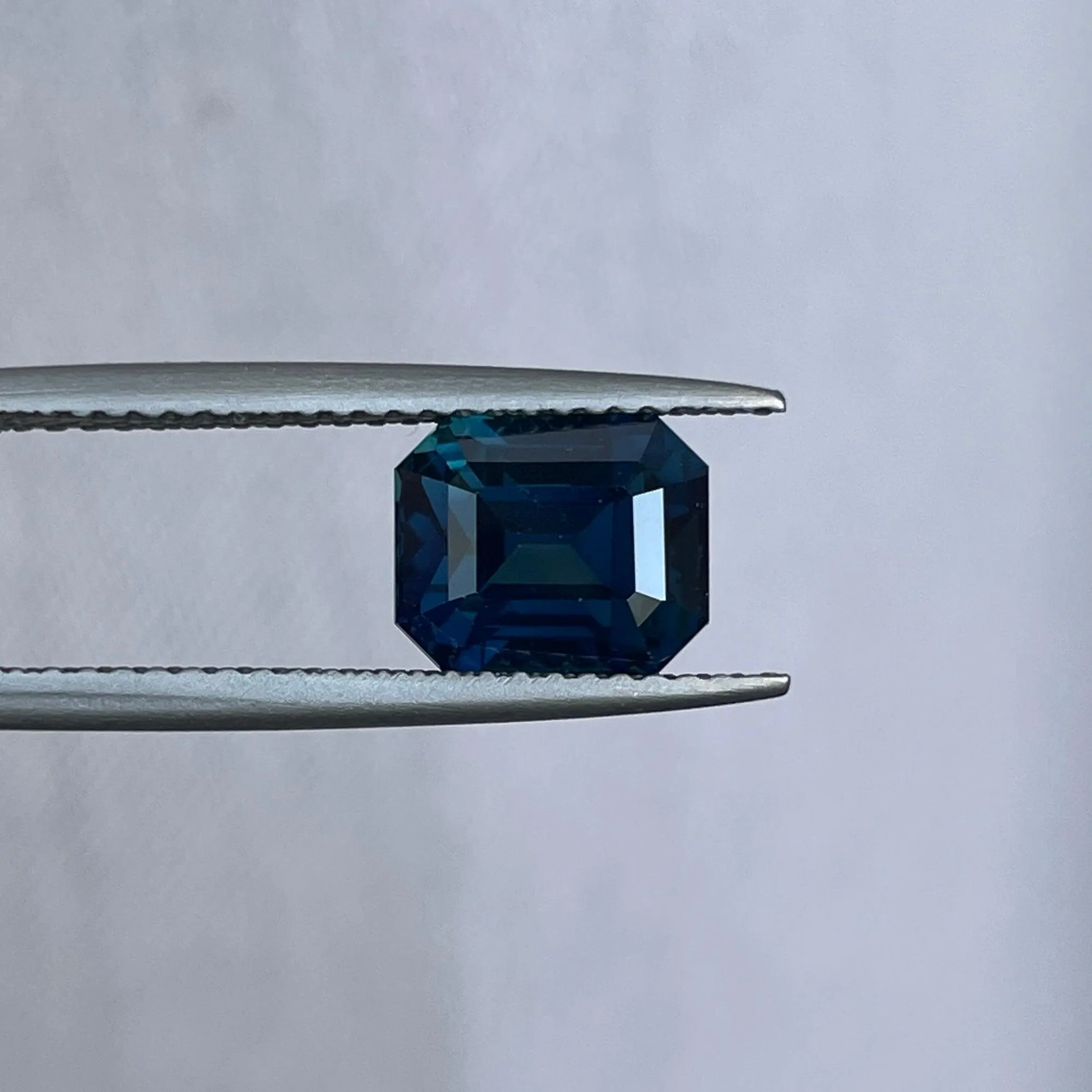 Natural Teal Sapphire faceted 3.13 crt Emerald shape 6.70 x 8.00 x 5.80 MM loose gemstone for jewellery making