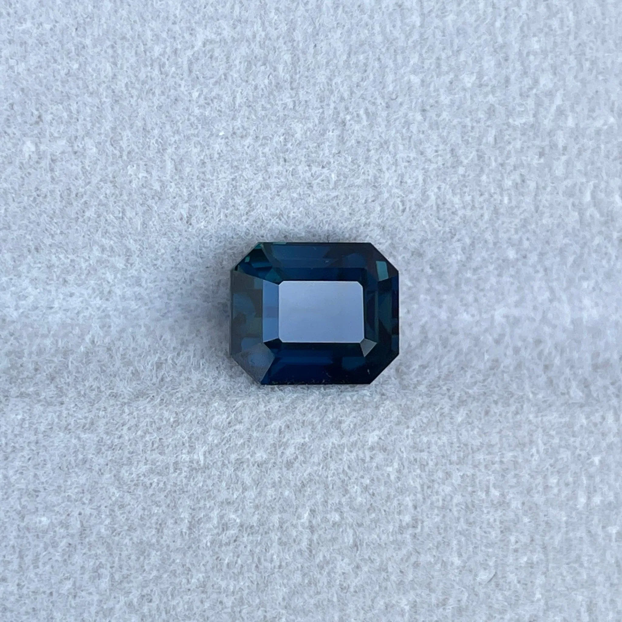 Natural Teal Sapphire faceted 3.13 crt Emerald shape 6.70 x 8.00 x 5.80 MM loose gemstone for jewellery making
