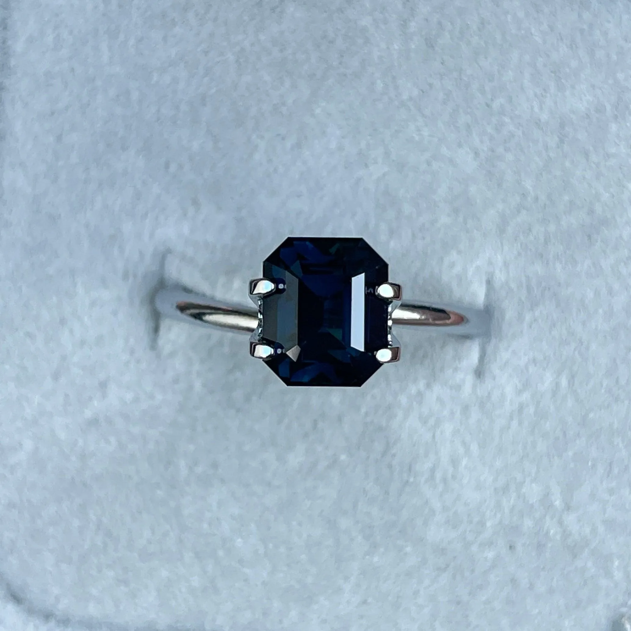 Natural Teal Sapphire faceted 3.13 crt Emerald shape 6.70 x 8.00 x 5.80 MM loose gemstone for jewellery making