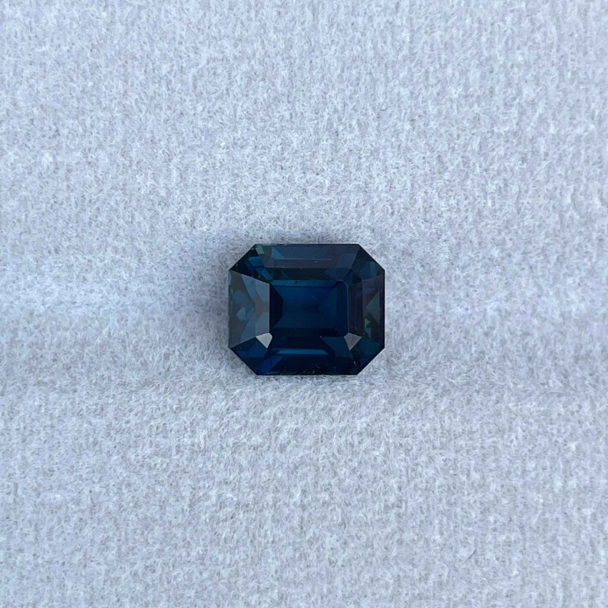 Natural Teal Sapphire faceted 3.13 crt Emerald shape 6.70 x 8.00 x 5.80 MM loose gemstone for jewellery making