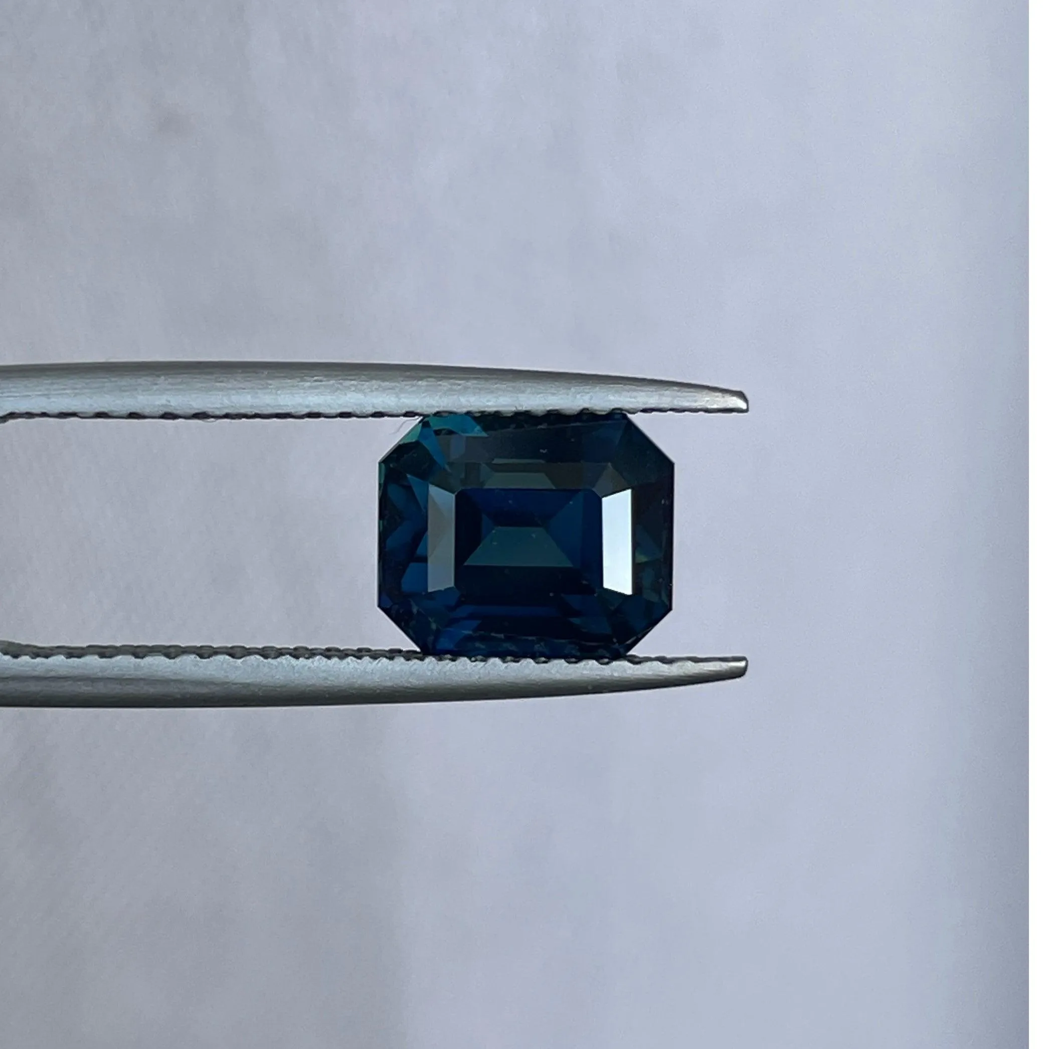 Natural Teal Sapphire faceted 3.13 crt Emerald shape 6.70 x 8.00 x 5.80 MM loose gemstone for jewellery making