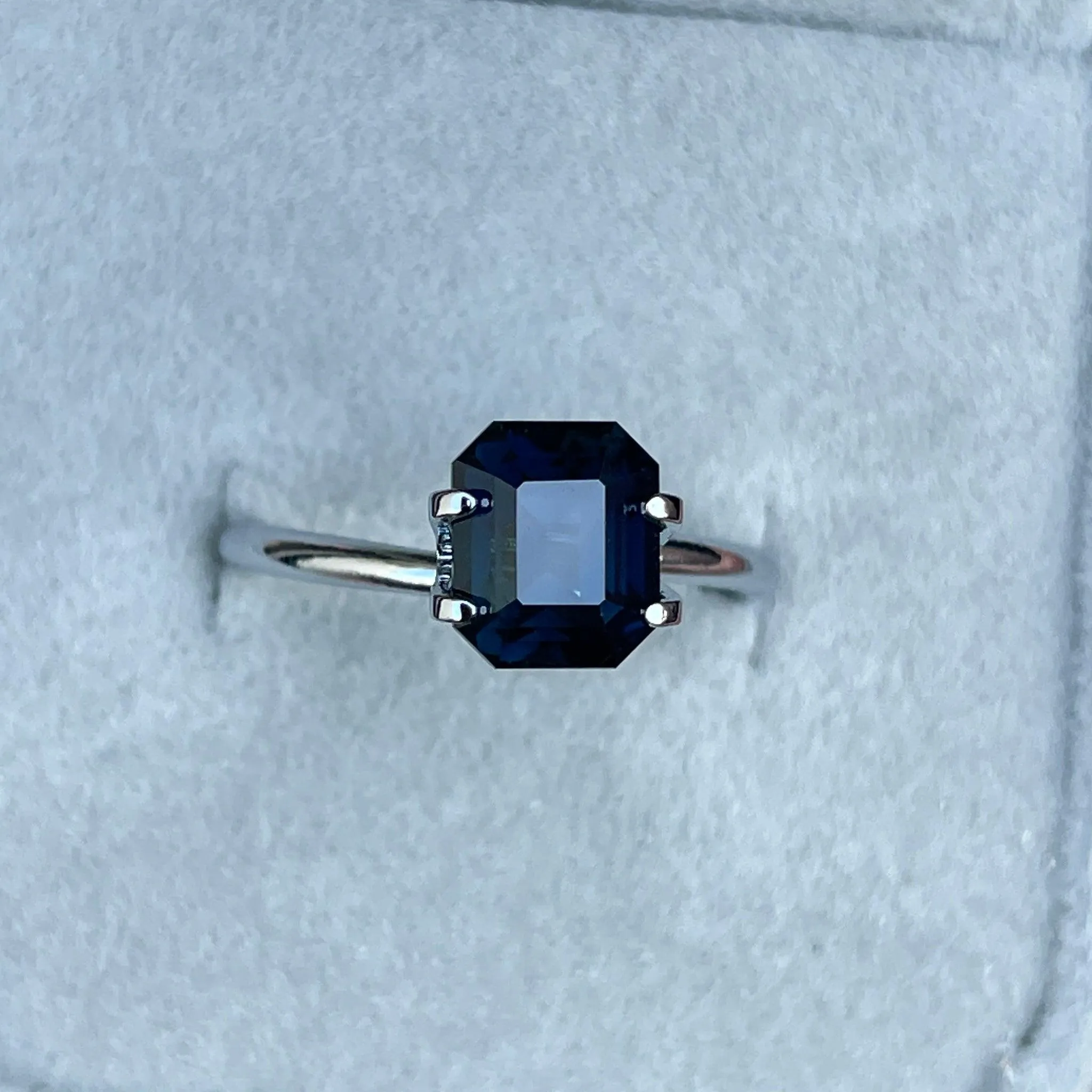 Natural Teal Sapphire faceted 3.13 crt Emerald shape 6.70 x 8.00 x 5.80 MM loose gemstone for jewellery making