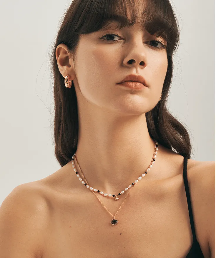 Ocean Pearl Beaded Shell Necklace