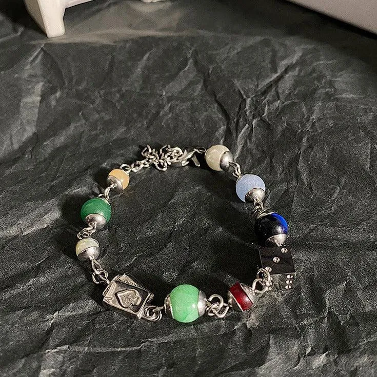 OH Solitaire Beads Bracelet