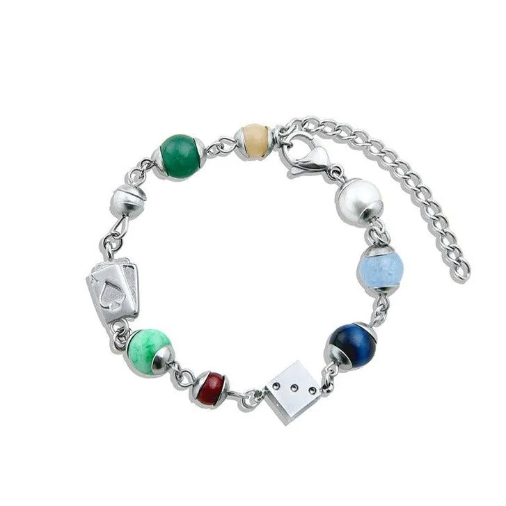 OH Solitaire Beads Bracelet