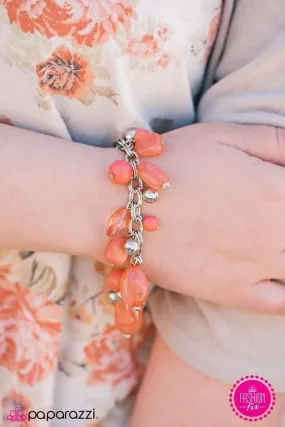 Open Door Jewelry - Coral Sea - Orange Bracelet - Paparazzi Accessories