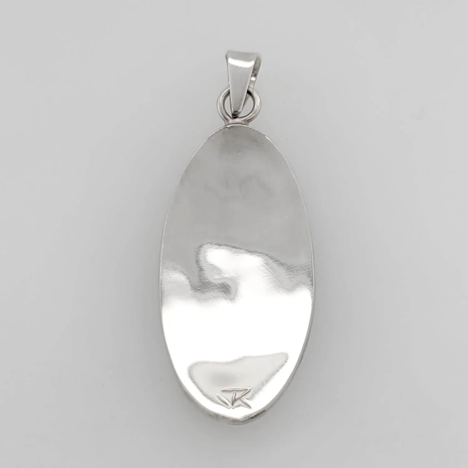 Oxidized Silver Wolf Pendant