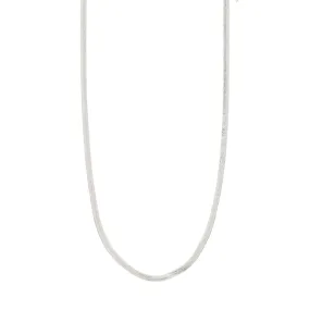 Pilgrim JOANNA recycled flat snake chain necklace silver-plated