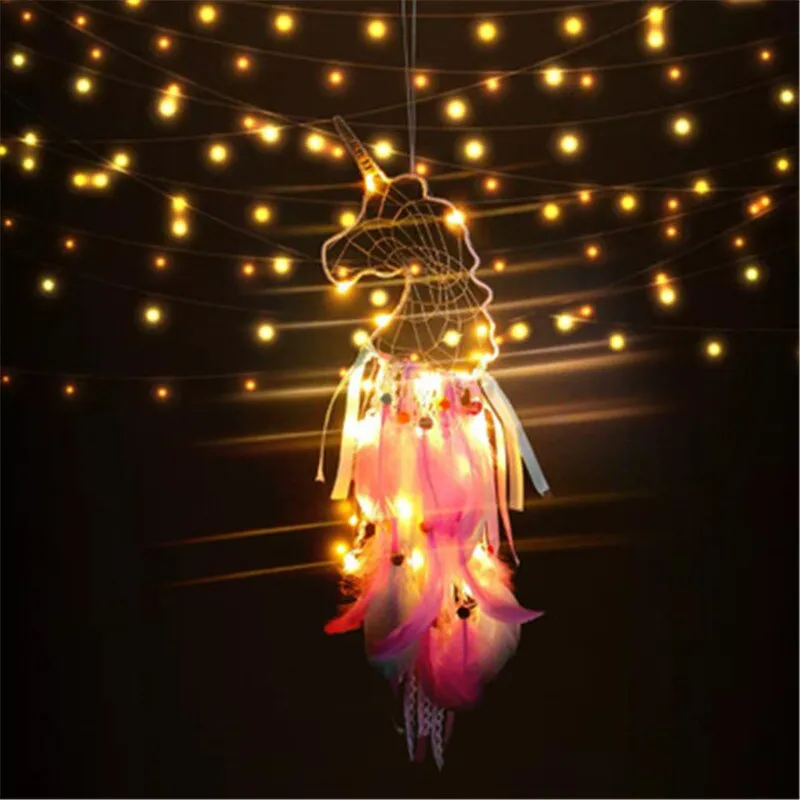 Pink Unicorn Dream Catcher Wind Chimes