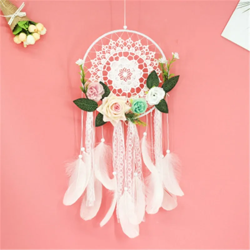 Pink Unicorn Dream Catcher Wind Chimes