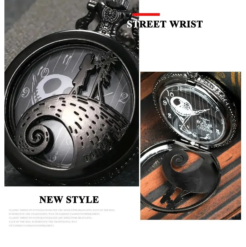 Quarzt Pocket Watch with Chain Necklace Vintage Quartz Pendant Watches Clock Chain Mens Women