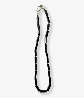 R.ALAGAN/RECTANGLE STONE NECKLACE(BLACK ONYX)