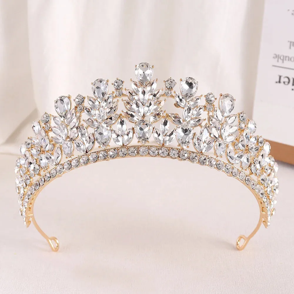 Rhinestone Crystal Hair Jewelry Accessories Tiara Party Crowns