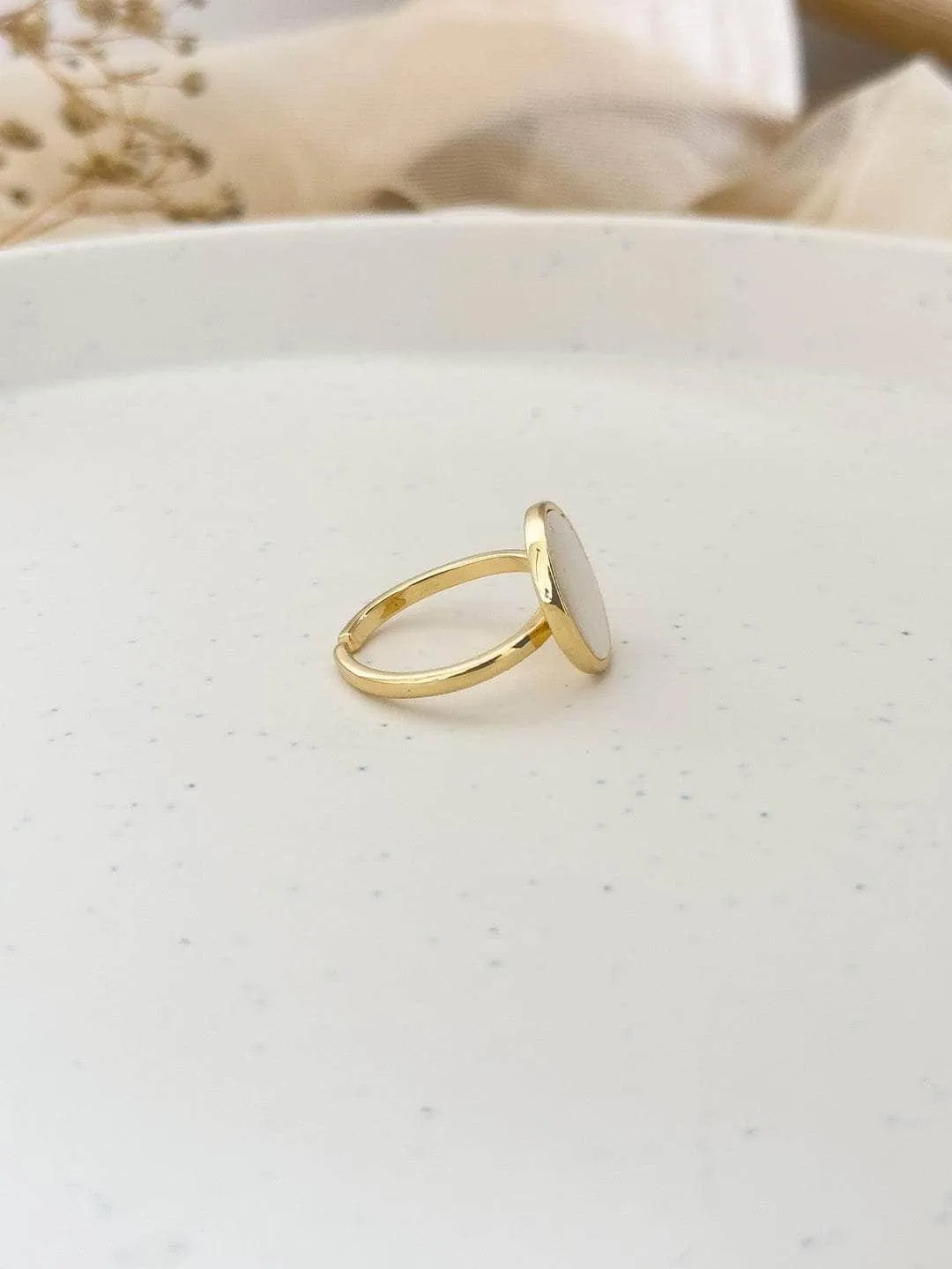 Round Shaped Pearl Statement Ring