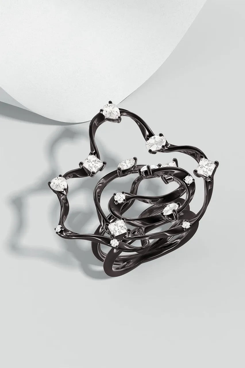 Sakura Dispersed White Topaz Cocktail Ring