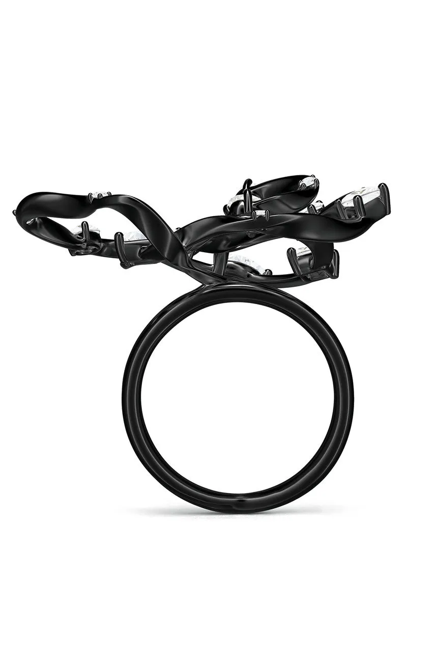 Sakura Dispersed White Topaz Cocktail Ring