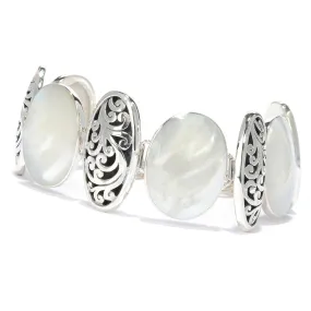 Samuel B. Sterling Silver Mother-of-Pearl Oval Link Bracelet (91420)