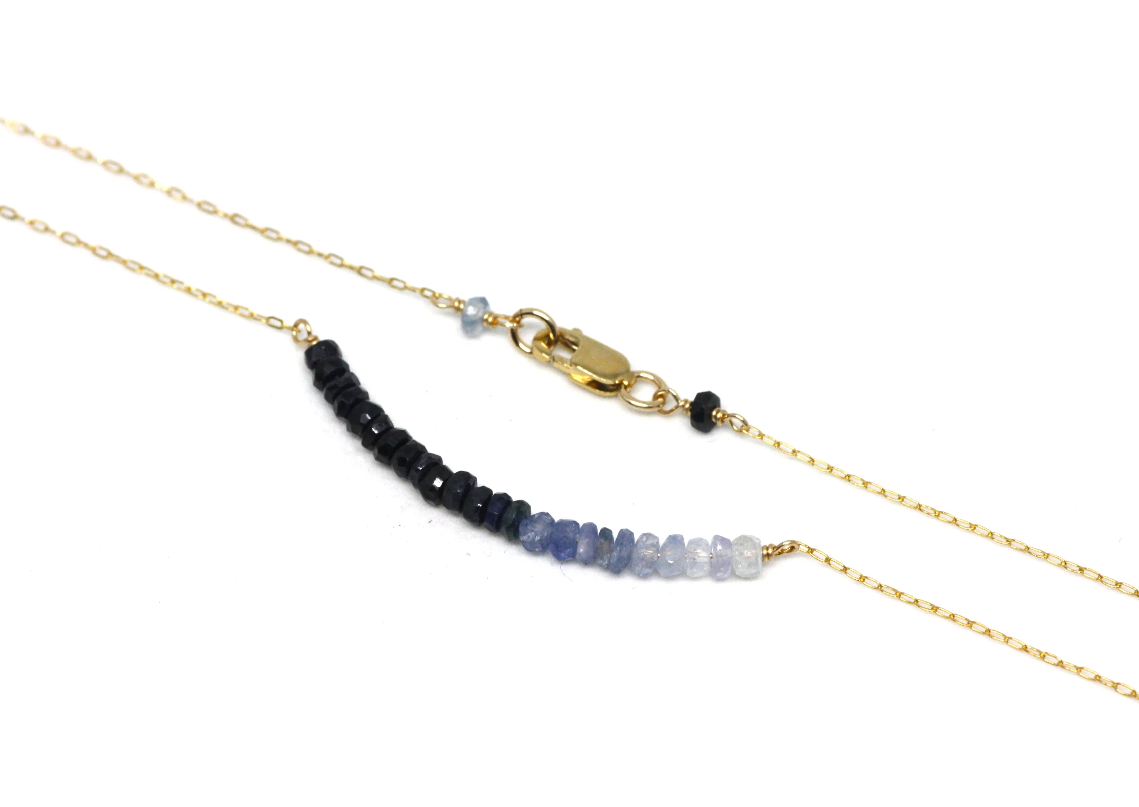 Sapphire Ombré Bar Necklace