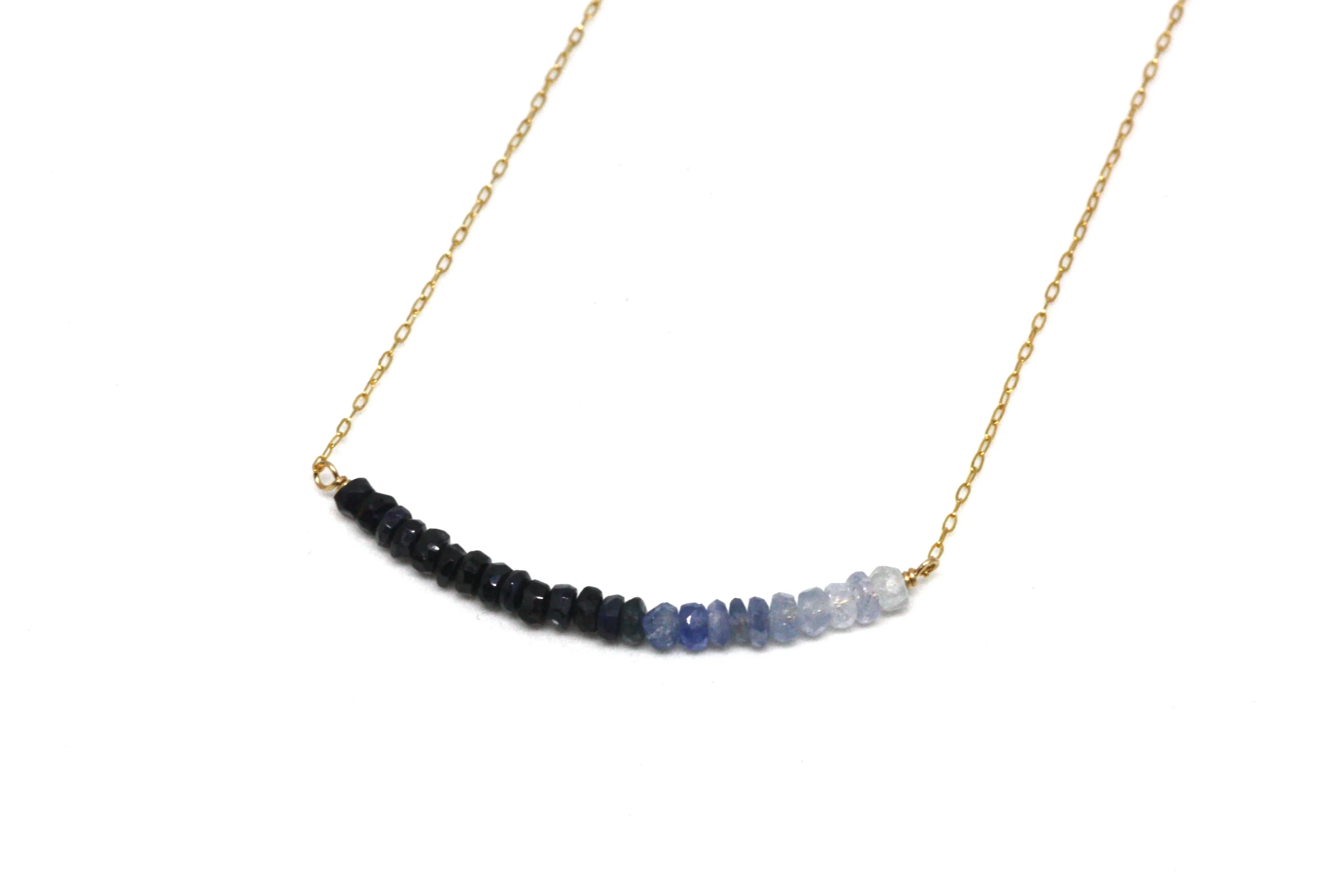 Sapphire Ombré Bar Necklace